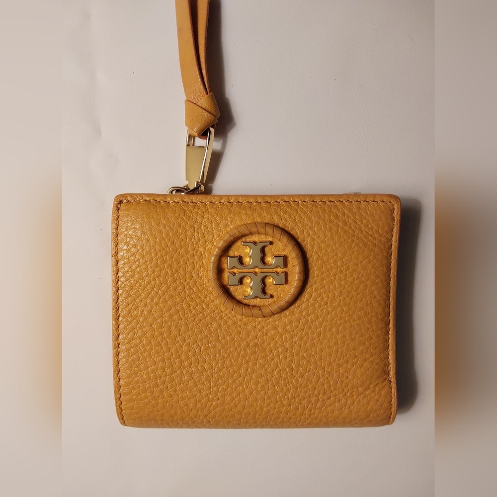Tory Burch Mustard Leather Wristlet